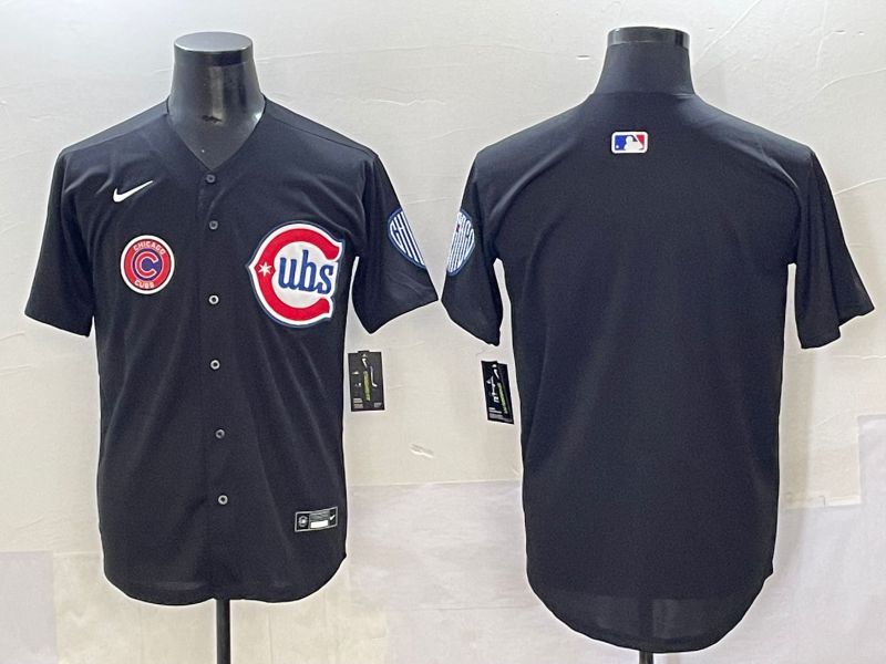 Men 2025 Chicago Cubs Blank Black Fashion Retro Nike MLB Jersey style 4->chicago white sox->MLB Jersey